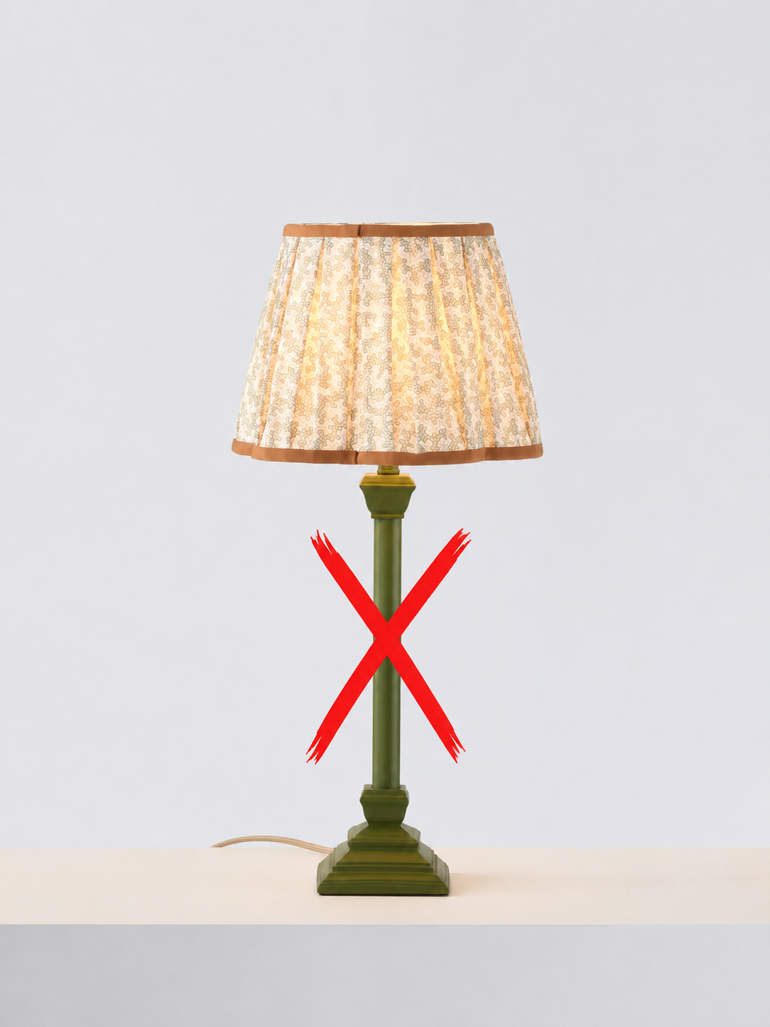 John Lewis x Sanderson Truffle Scallop Table Lamp, Green LAMP SHADE ONLY