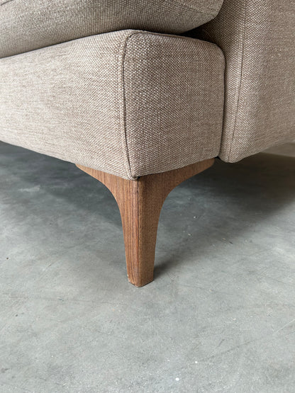 John Lewis Iona Large 3 Seater Sofa, Dark Leg, Easy Clean Chunky Chenille Natural
