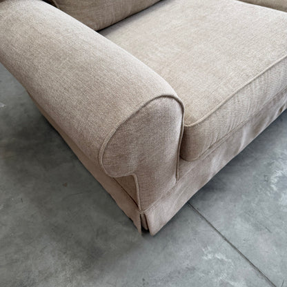 John Lewis Padstow II Medium 2 Seater Sofa Chunky Chenille Natural