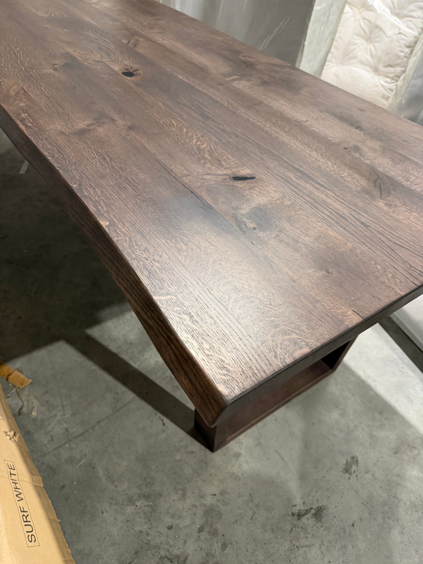 John Lewis Albury Dining Table Natural Edge Solid Oak Dark Oil 280 x 100