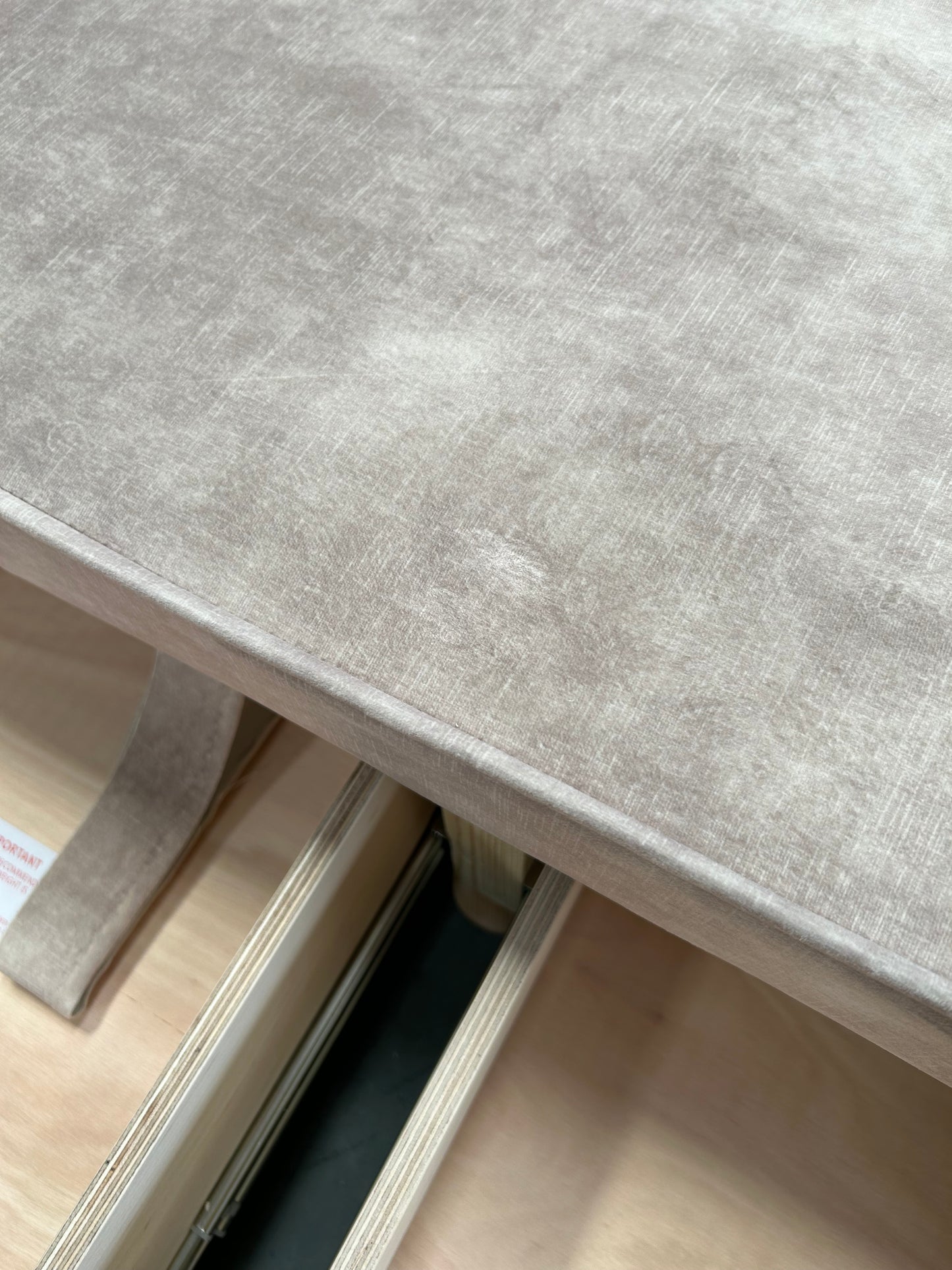 TEMPUR® Suffolk Continental 4 Drawer Divan Base, Double, Stone Velvet