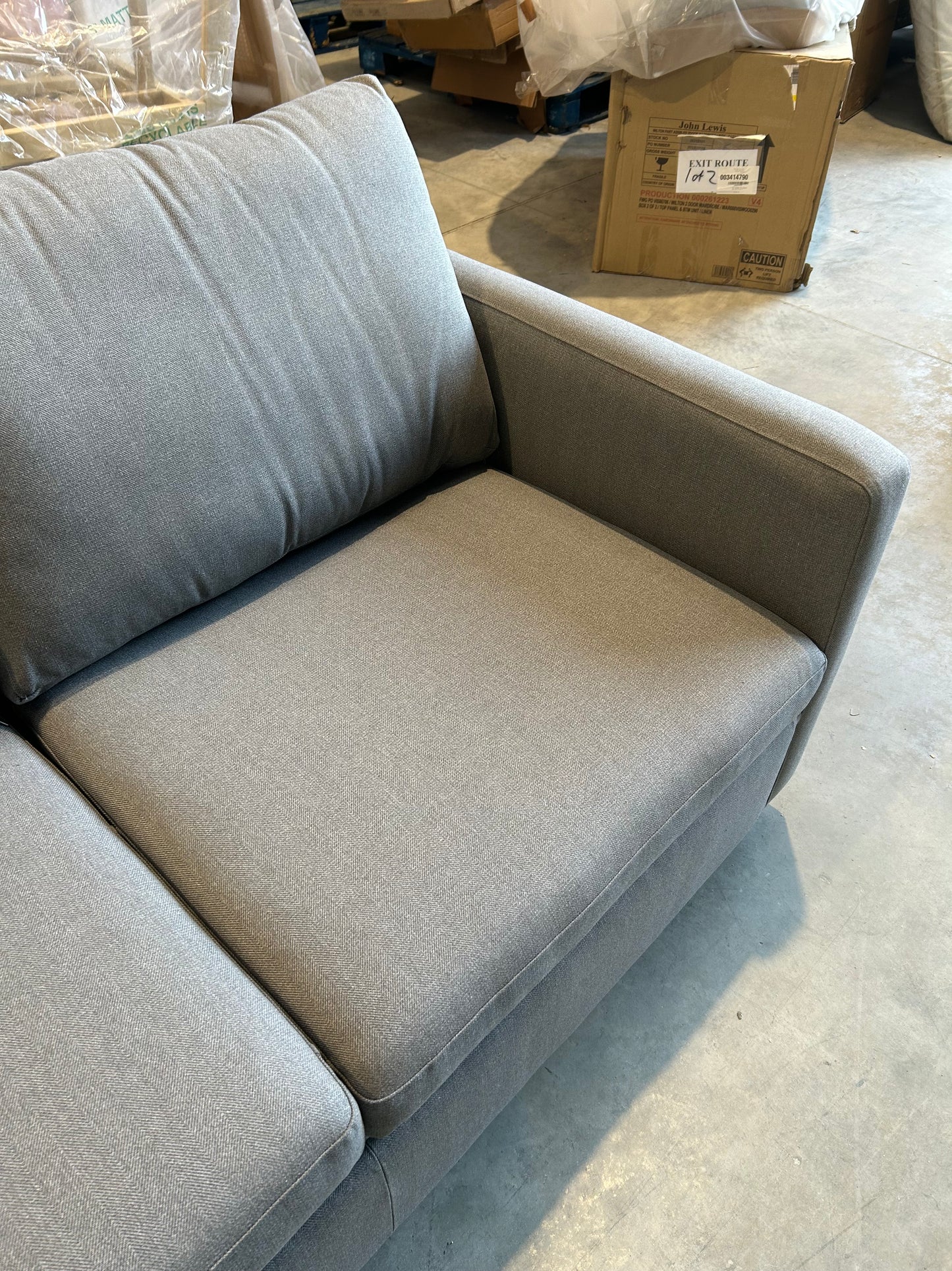 John Lewis Bailey II Double Sofa bed Soft Weave Steel