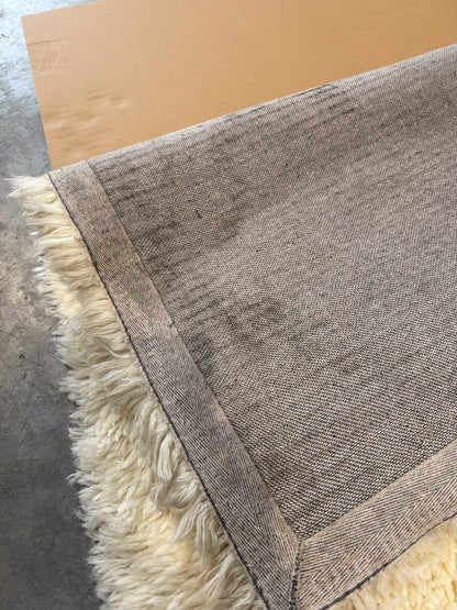 John Lewis Shaggy Pure Wool Rug, Natural, L240 x W170cm