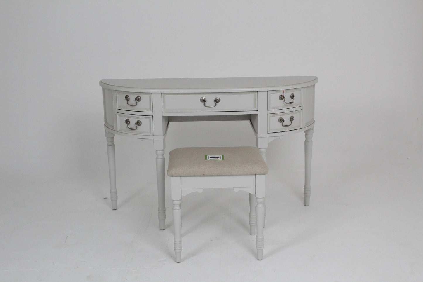 Laura Ashley Clifton Dressing Table and Stool Set, Grey 