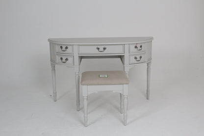 Laura Ashley Clifton Dressing Table and Stool Set, Grey 