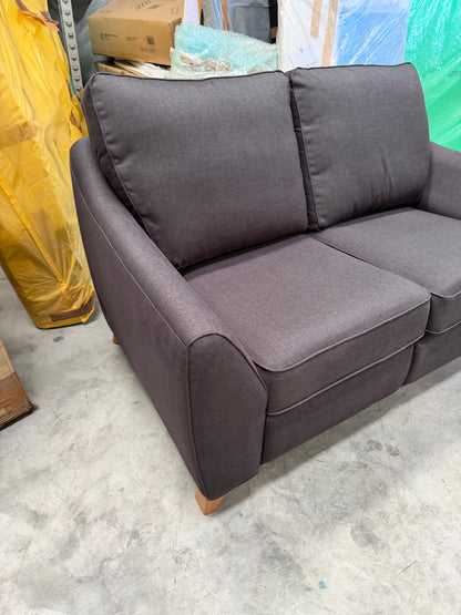 G Plan Vintage 68 RHF Small 2 Seater Sofa Single Footrest Aquaclean Grey