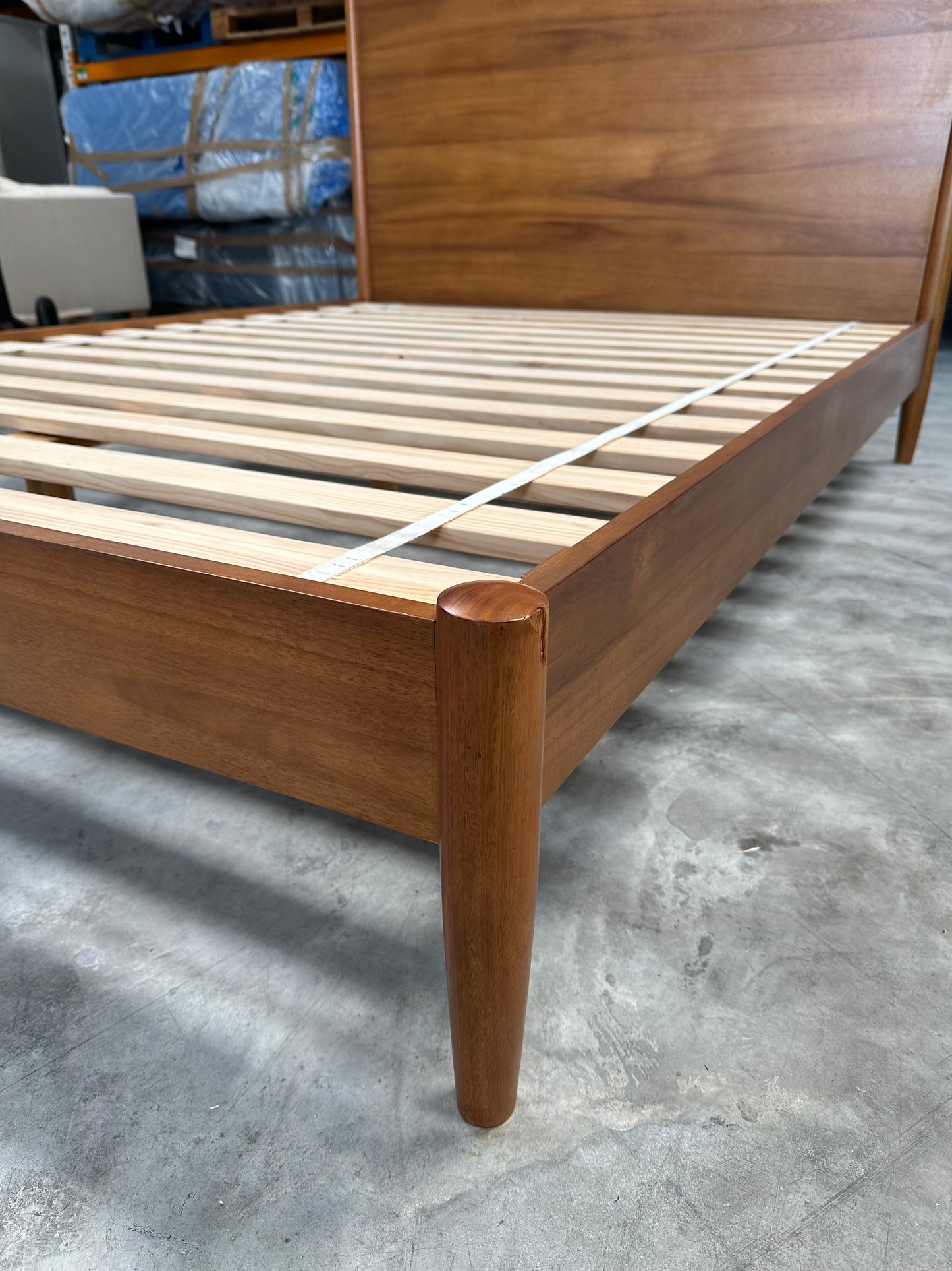 West Elm Mid-Century Wood Bed Frame, King, Acorn