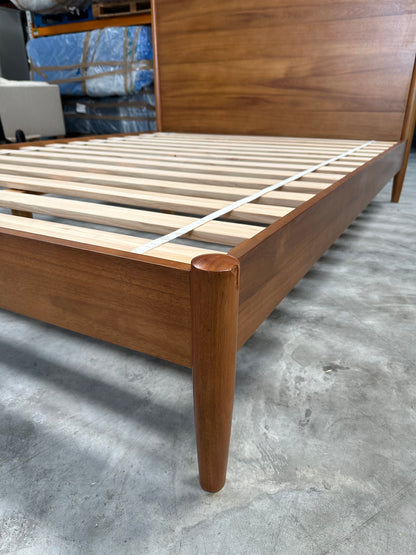 West Elm Mid-Century Wood Bed Frame, King, Acorn