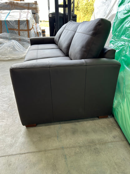 John Lewis Oliver Grand 4 Seater Leather Sofa, Dark Leg Dark Chocolate