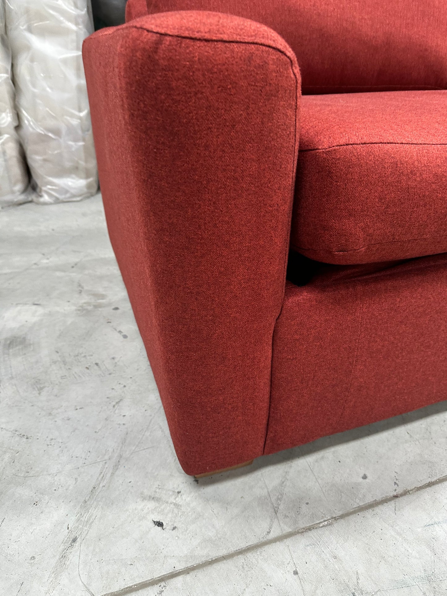 John Lewis Oliver II Sofa Bed Brushed Tweed Red