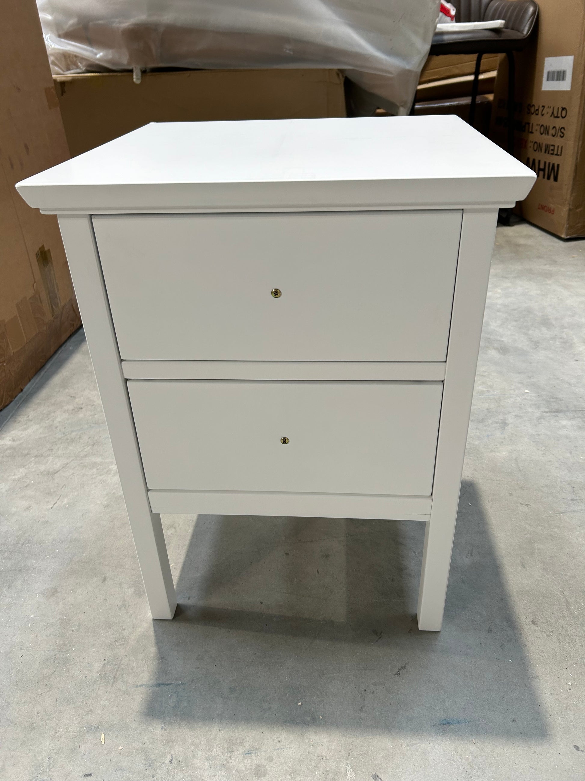 John Lewis Wilton 2 Drawer Bedside Cabinet White