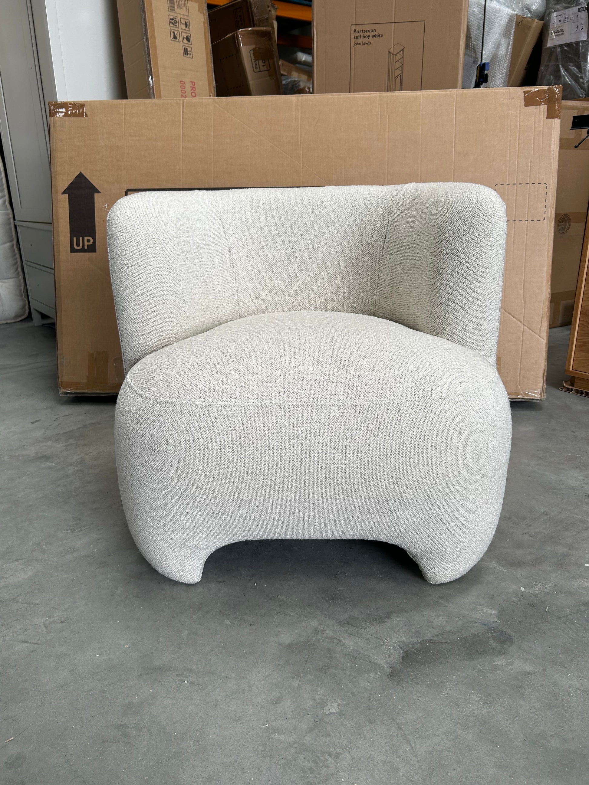 John Lewis Elephant Armchair, Natural Boucle