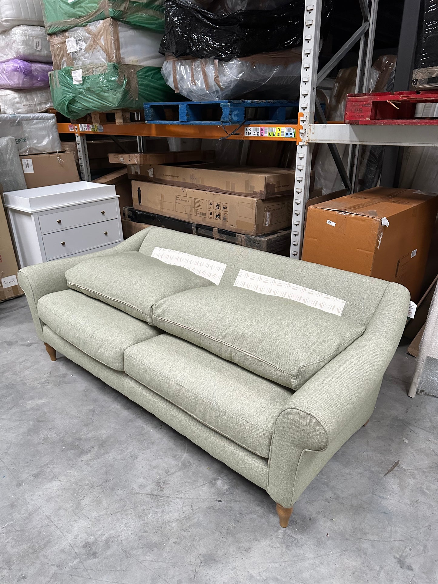 John Lewis Camber Grand 4 Seater Sofa Aquaclean Aston Green