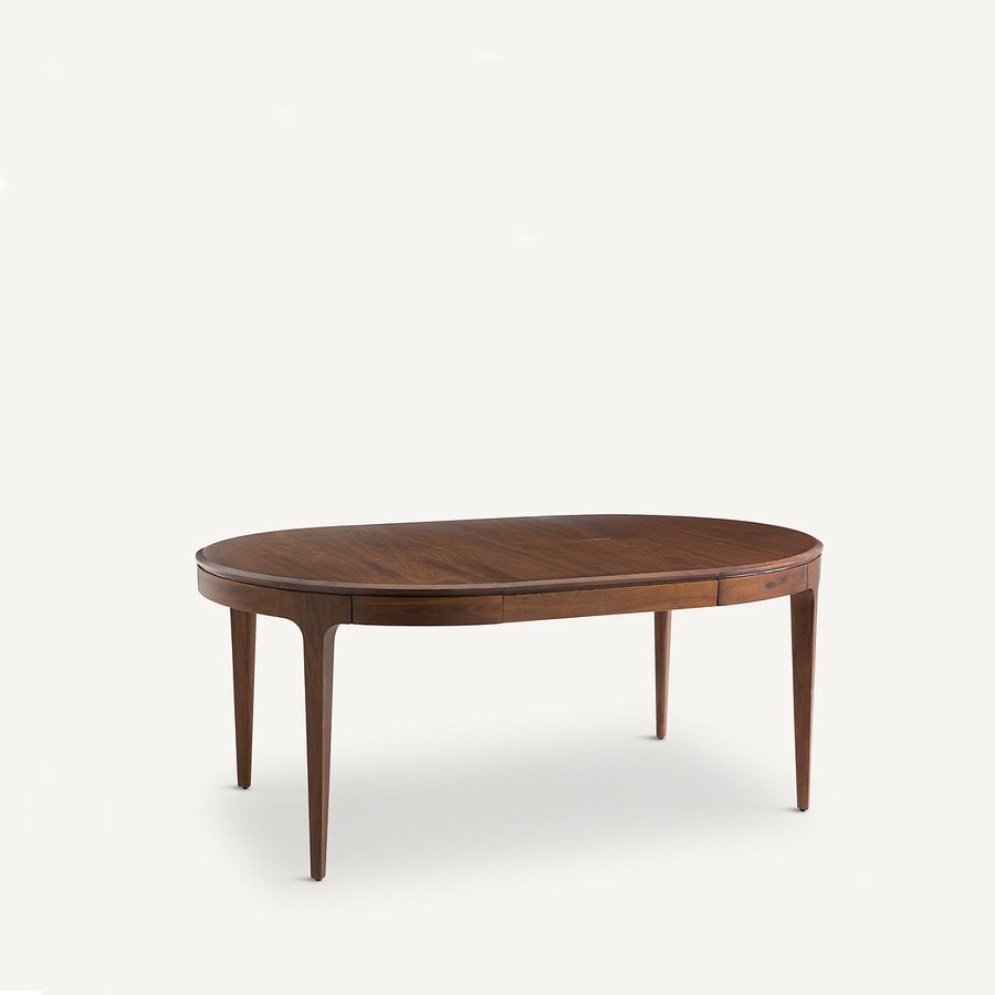 La Redoute AM.PM Sanara Walnut and Veneer Extendable Round Table 8 People