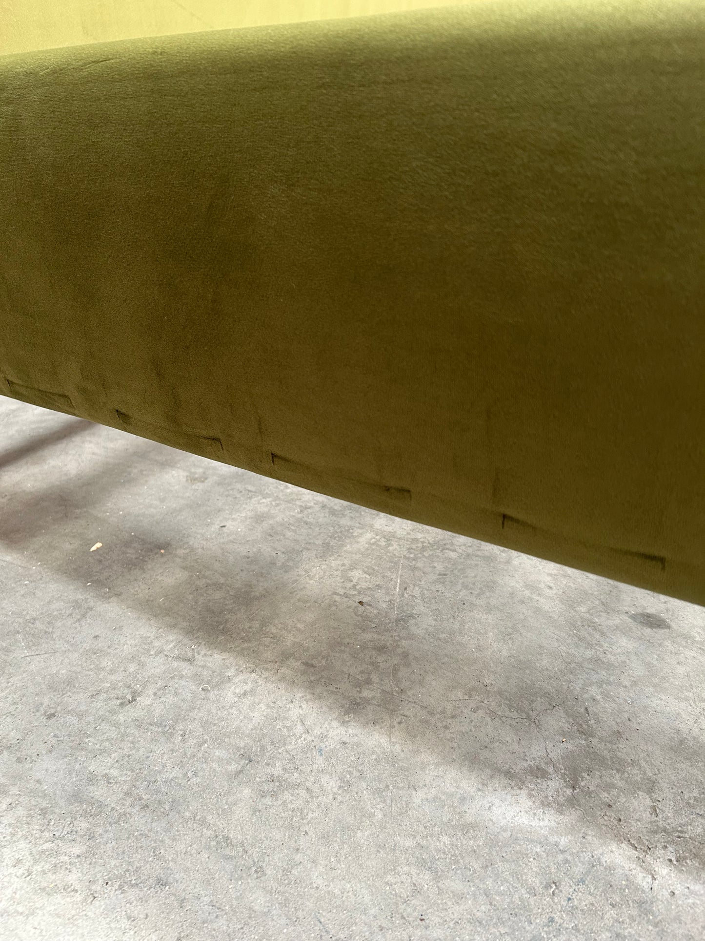 John Lewis Grace Bed Frame, Double, Velvet Olive