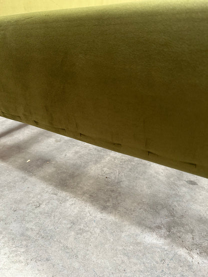 John Lewis Grace Bed Frame, Double, Velvet Olive
