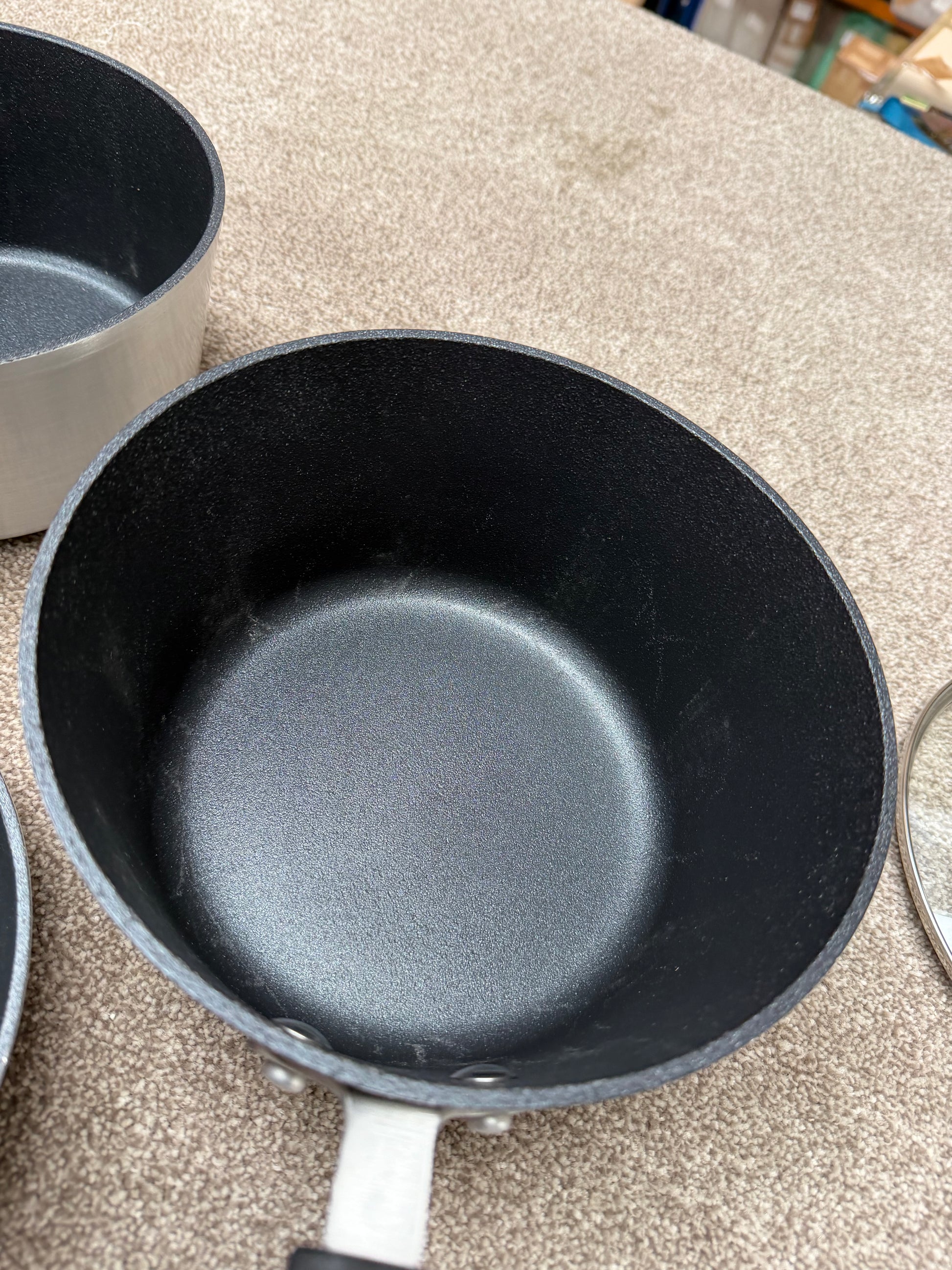 Eaziglide Neverstick+ Aluminium Non-Stick Pan Set, 5 Piece LIST