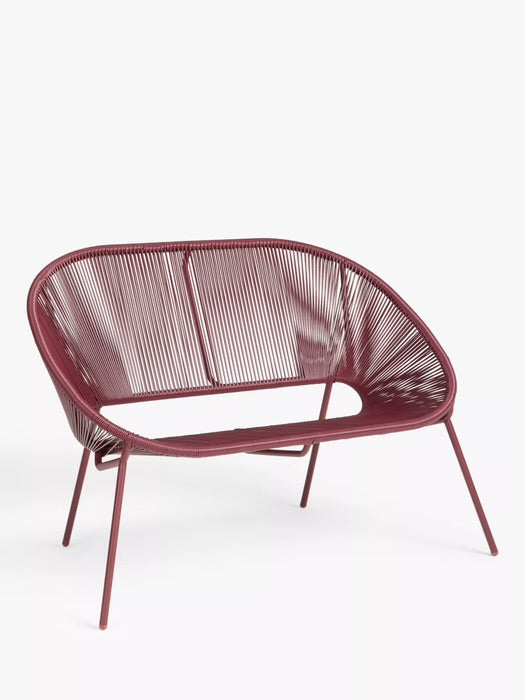 John Lewis Salsa 2-Seater Garden Sofa Damson