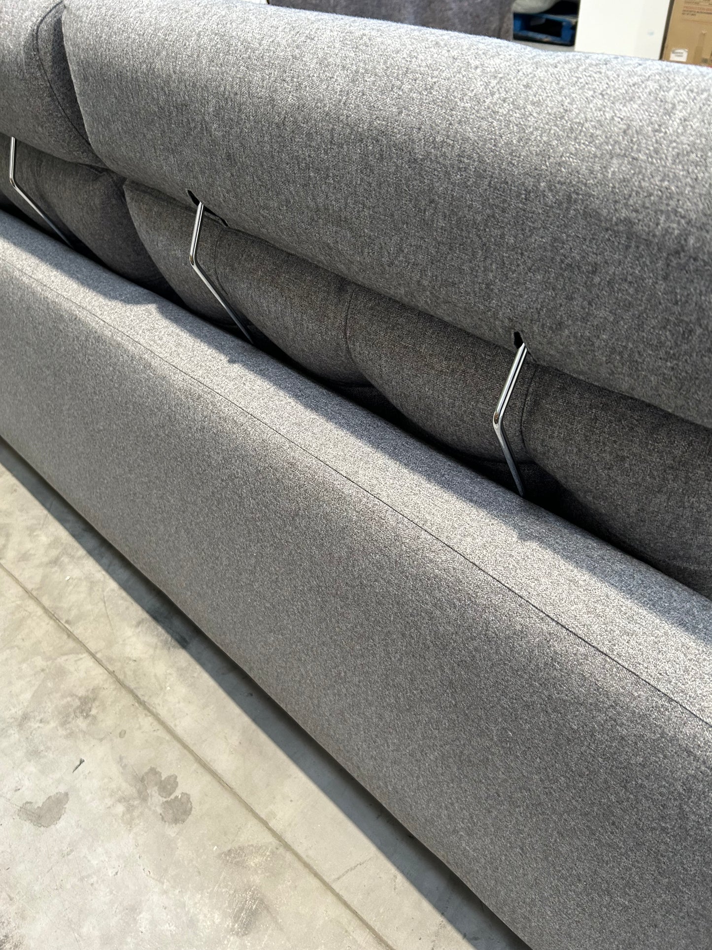 John Lewis Draper II Large 3 Seater Sofa Brushed Tweed Grey