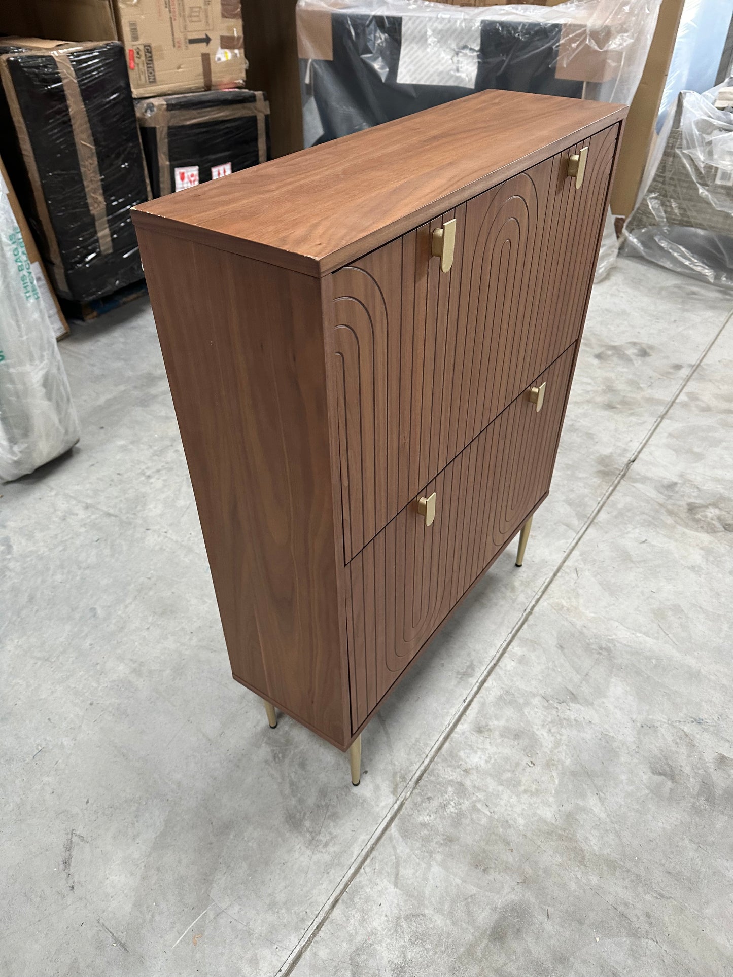 John Lewis Harvard Wide Shoe Storage Unit, Walnut