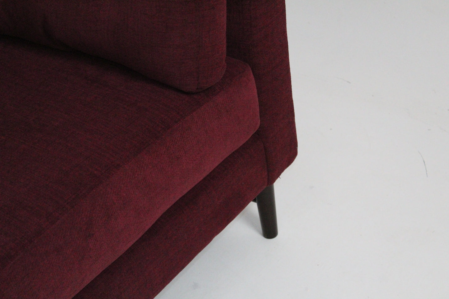 JOHN LEWIS BOOTH MEDIUM 2 SEATER SOFA IN A DEEP RED