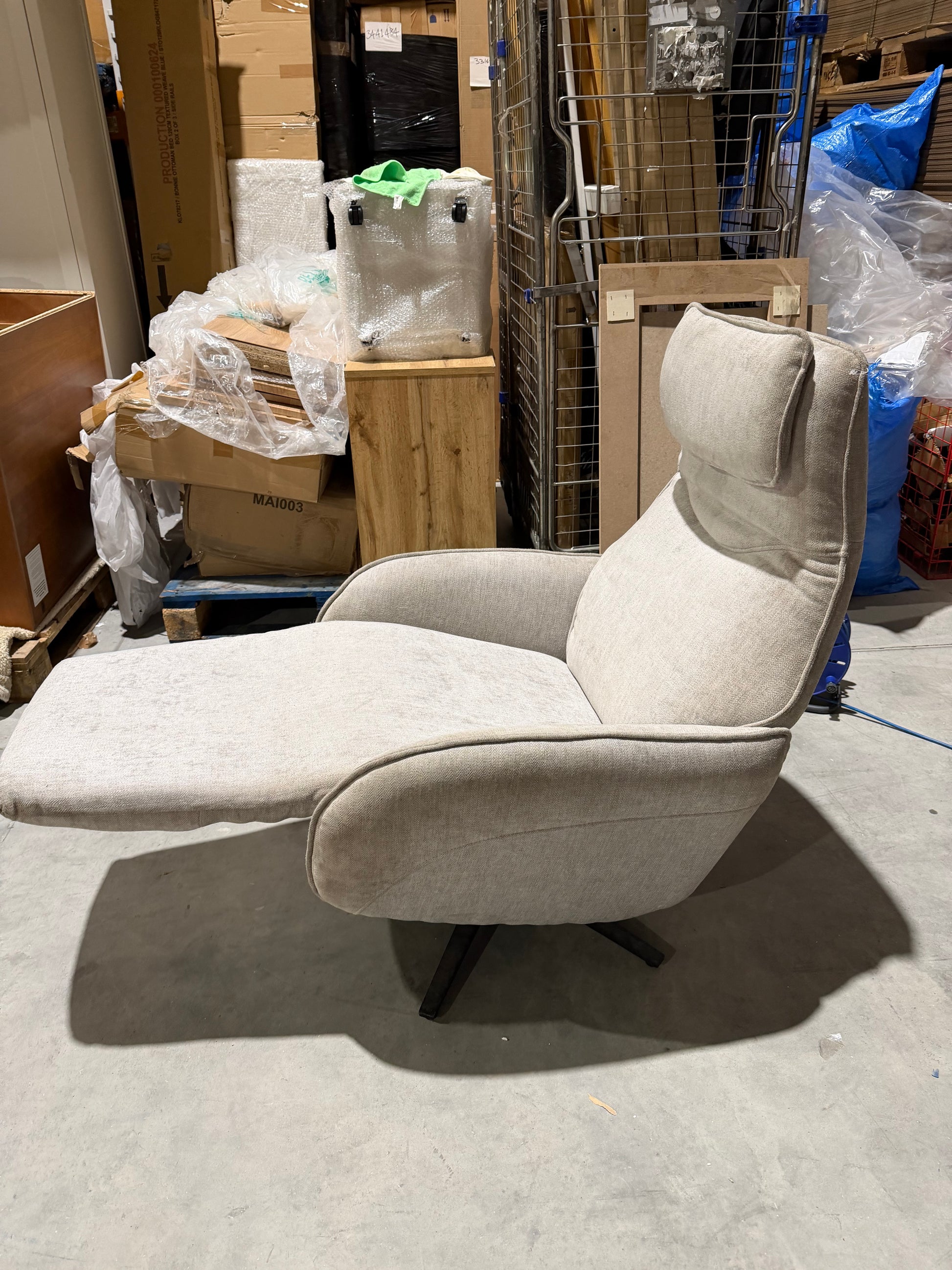 John Lewis Repose Zero Gravity Power Recliner Chair, Soft Weave Grey