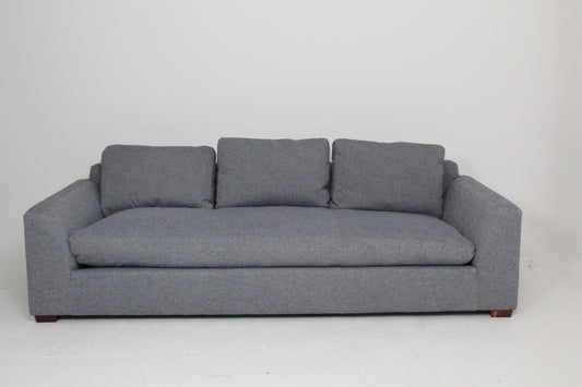 John Lewis Tortona Grand 4 Seater Sofa In Matilda AquaClean Steel