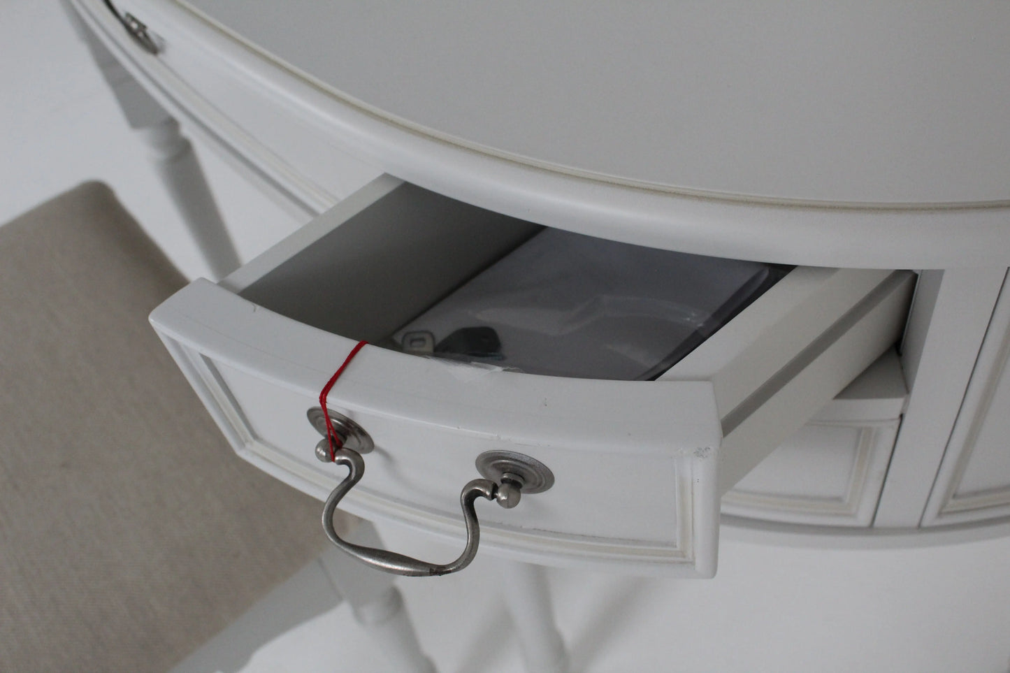 Laura Ashley Clifton Dressing Table and Stool Set, Grey 