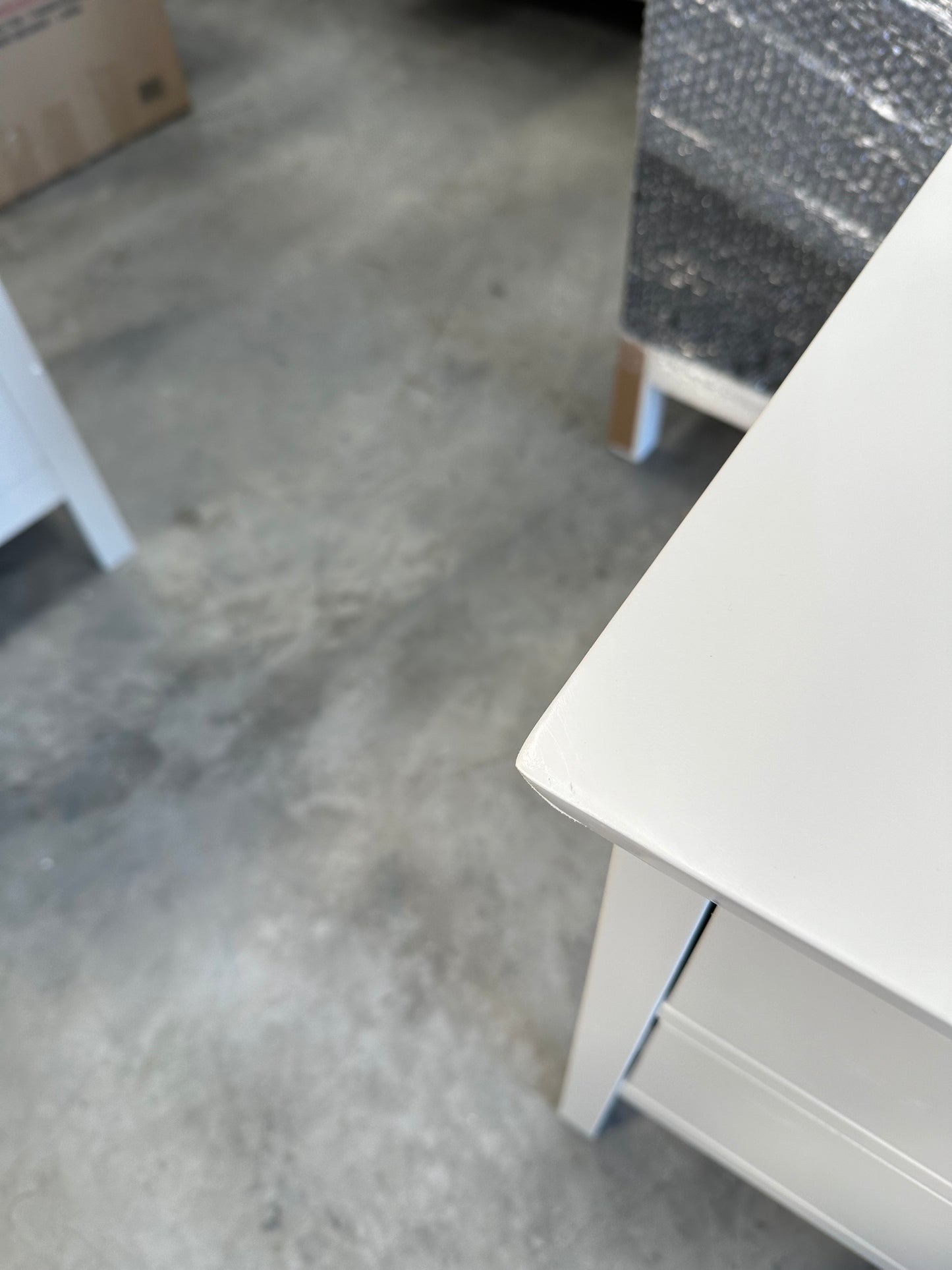 John Lewis Wilton 2 Drawer Bedside Cabinet White Storage