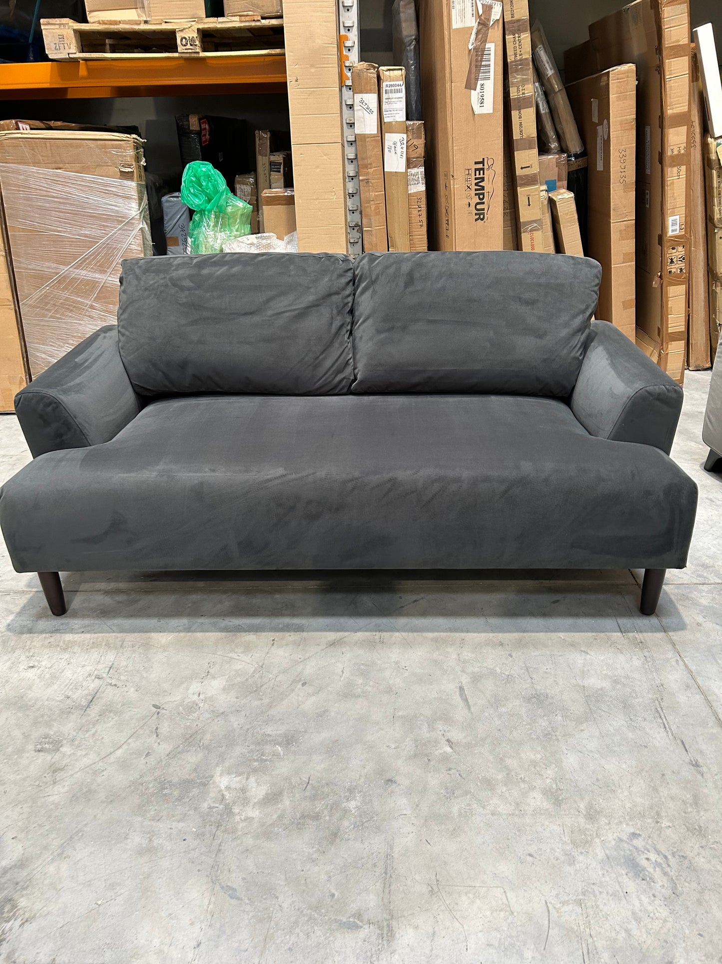 Swyft Model 05 Medium 2 Seater Sofa Charcoal Velvet