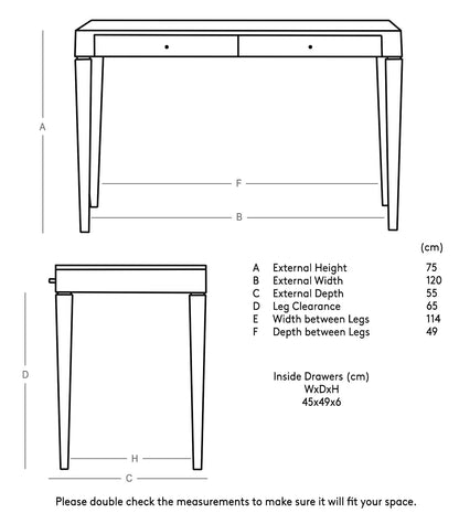 Swoon Bjorn Desk Dark Brown Acacia & Brass