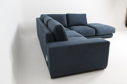 Swoon Denver Grand 4 Seater RHF Corner End Sofa, Indigo Wool