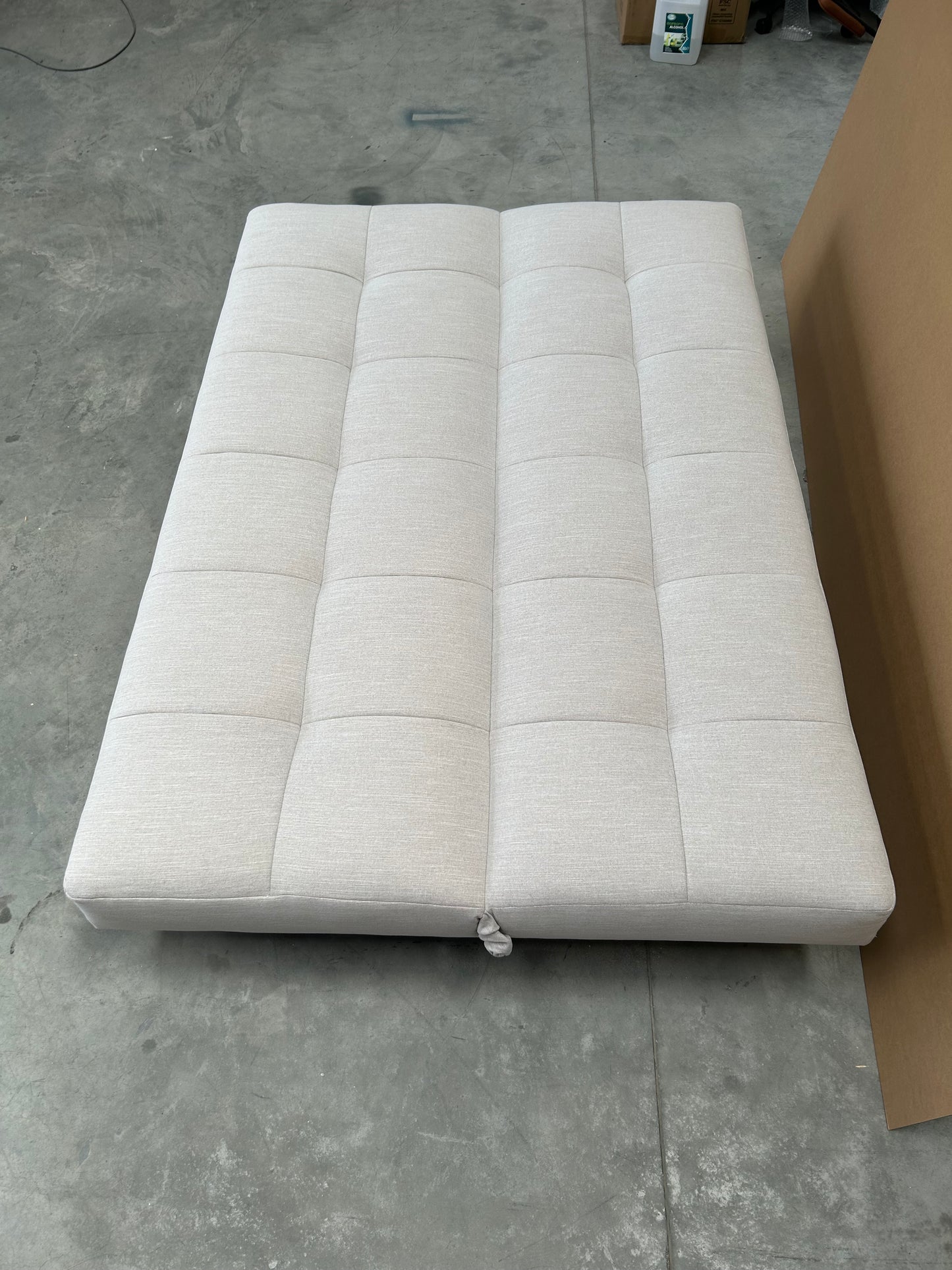 John Lewis Linear Medium 2 Seater Sofa Bed, Light Leg, Topaz Natural
