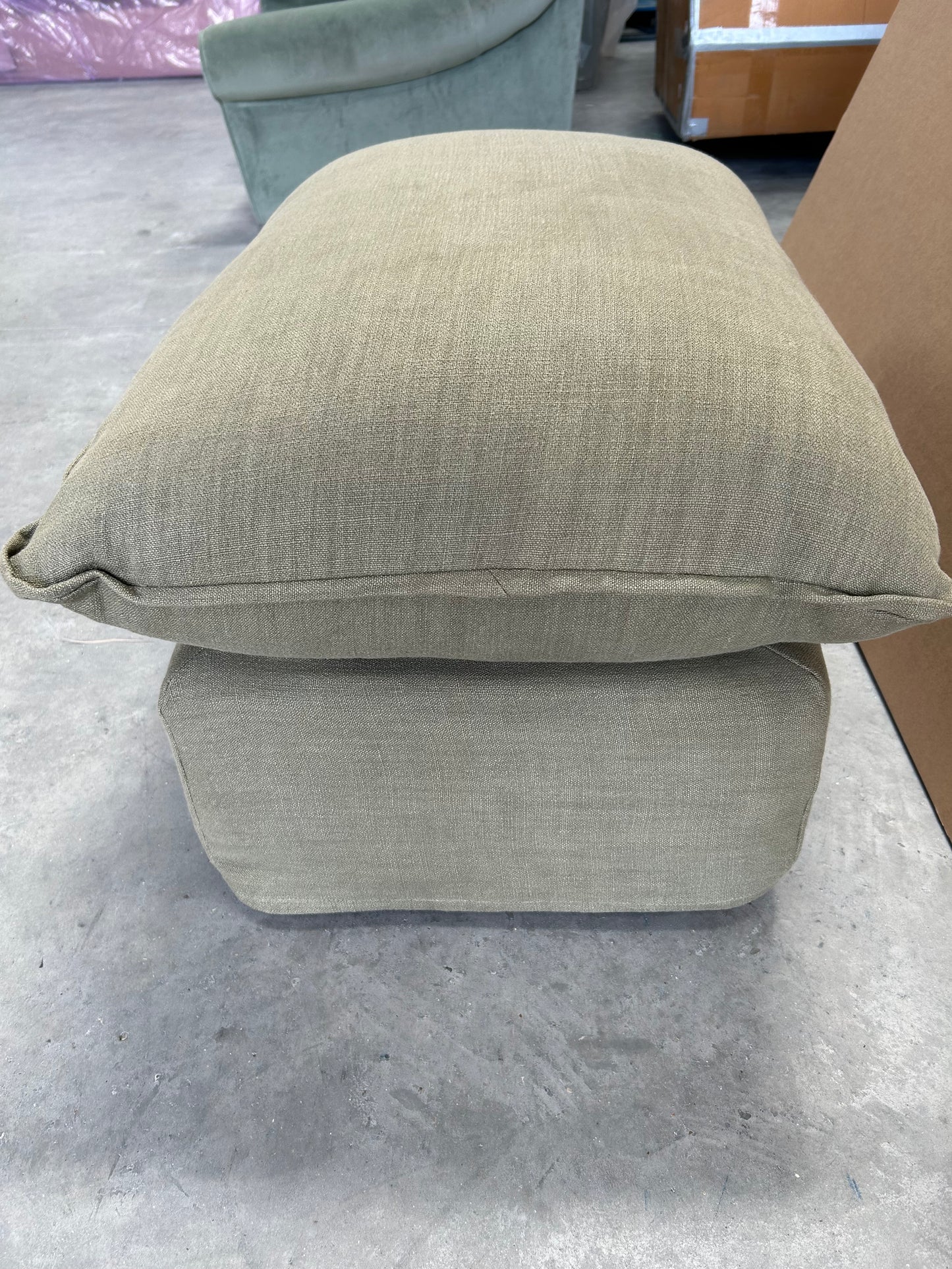 John Lewis x Sophie Conran Cocobella Footstool, Light Leg, Boho Parchment