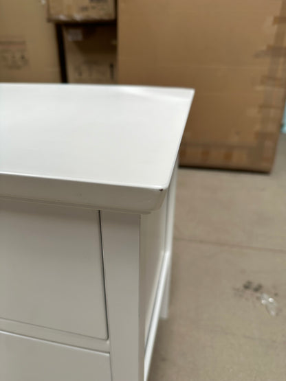 John Lewis White ANYDAY Wilton 2 Drawer Bedside Cabinet