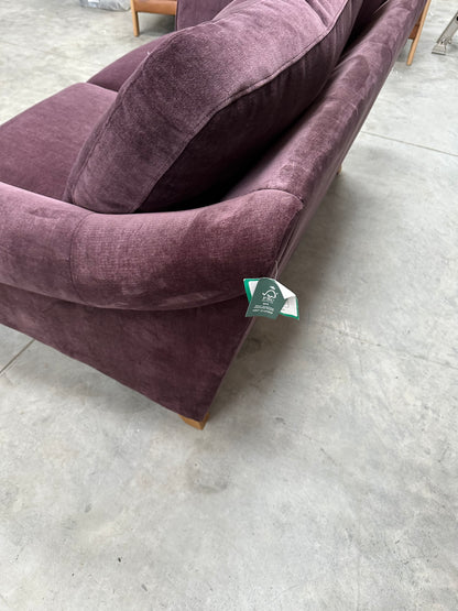John Lewis Camber Medium 2 Seater Sofa Soft Chenille Aubergine
