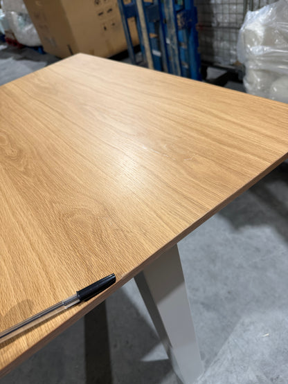 John Lewis Wilton 4-6 Seater Extending Dining Table, Linen Kitchen