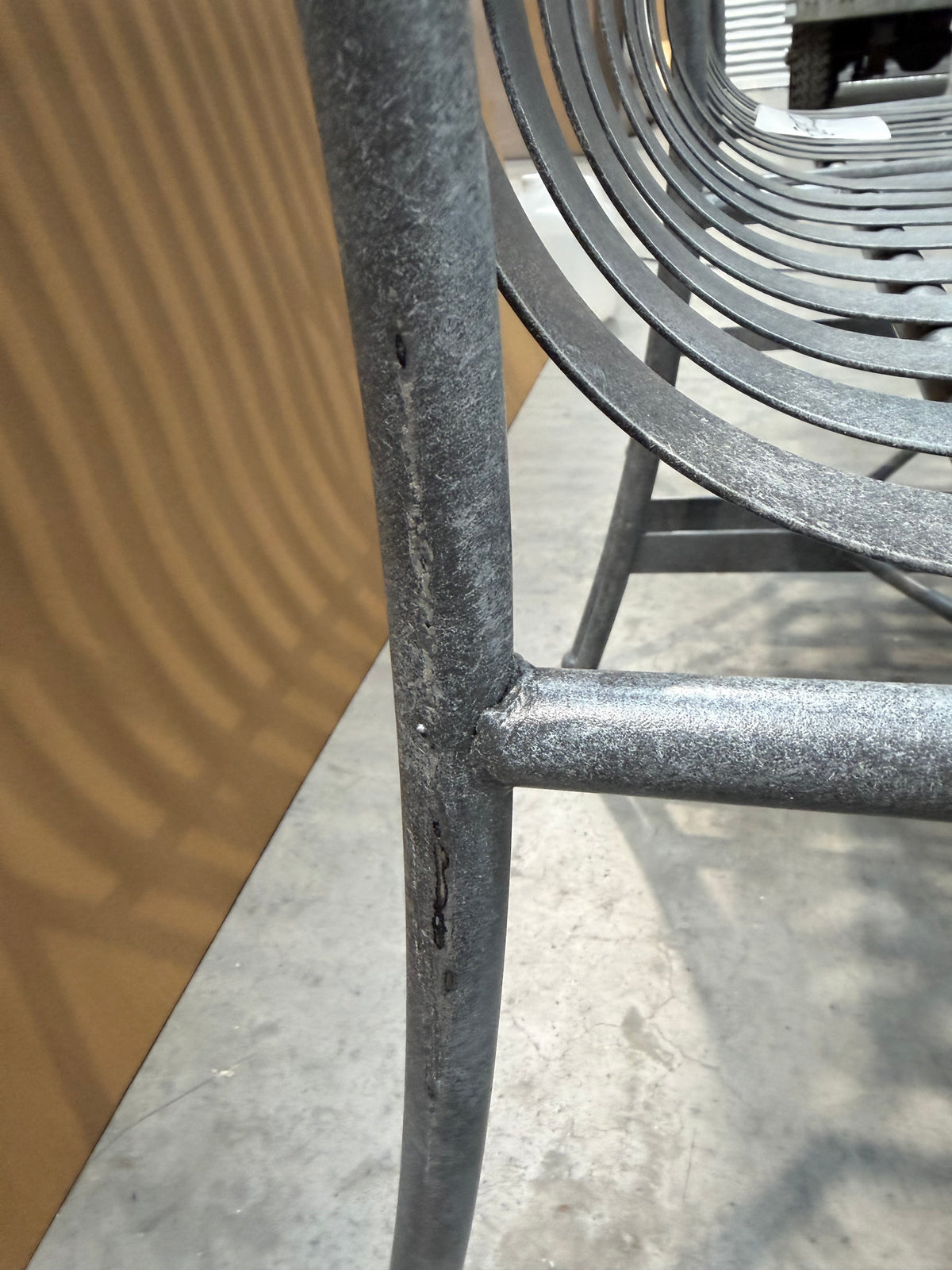 John Lewis Ribbon Metal Garden Dining Armchairs Grey Set of 2