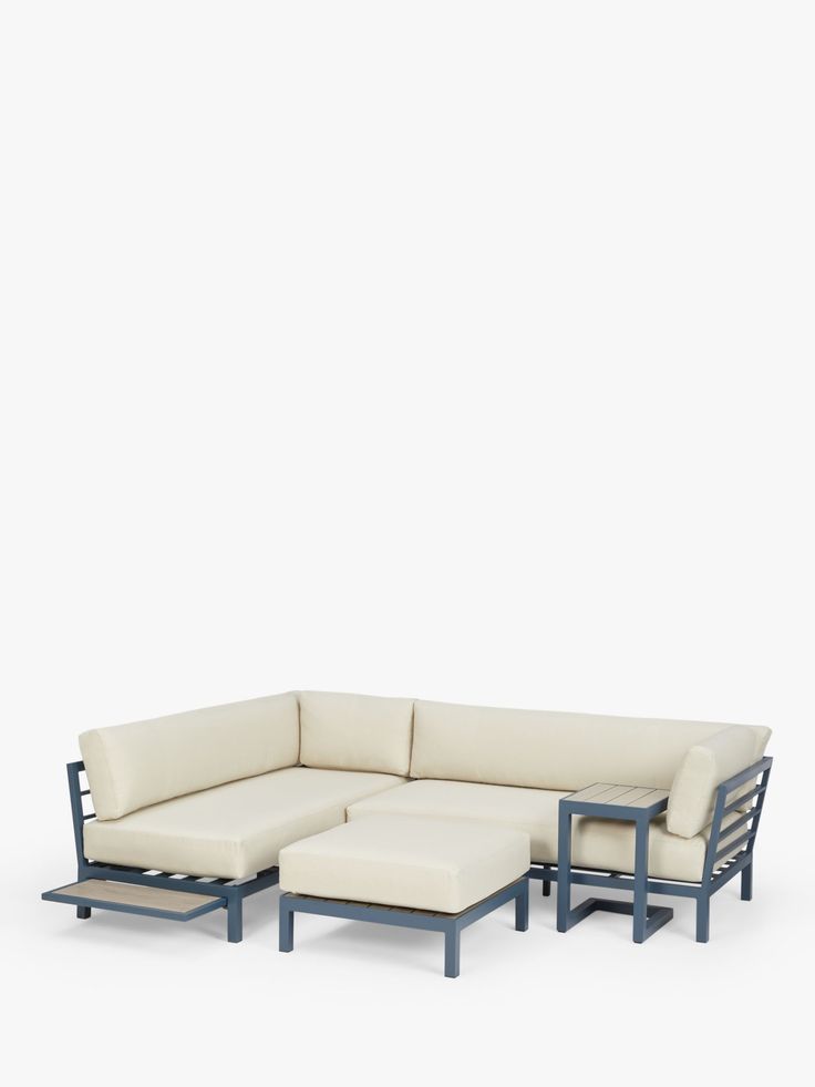 John Lewis Platform Modular 4-Seater Garden Lounging Set Blue