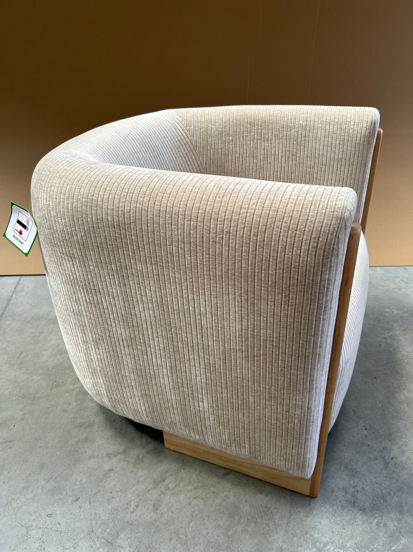 John Lewis Vila Tub Corduroy Armchair, Natural Living Room