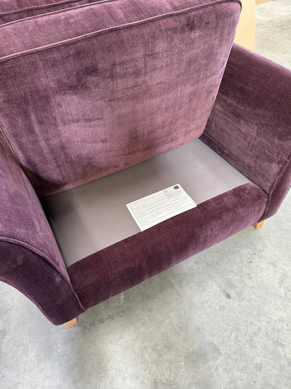 John Lewis Charlotte II Snuggler Soft Chenille Aubergine