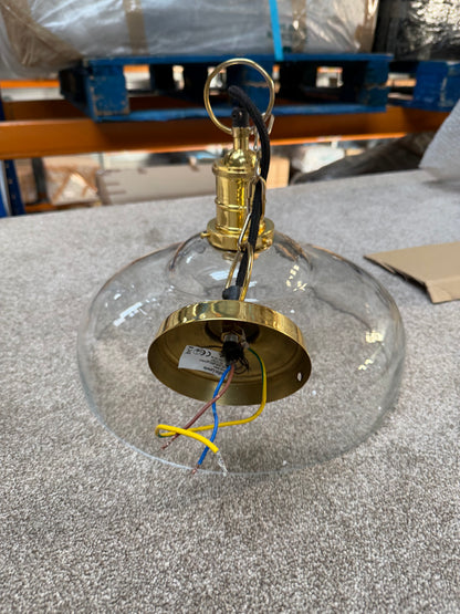 John Lewis Clyde Glass Pendant Ceiling Light, Clear
