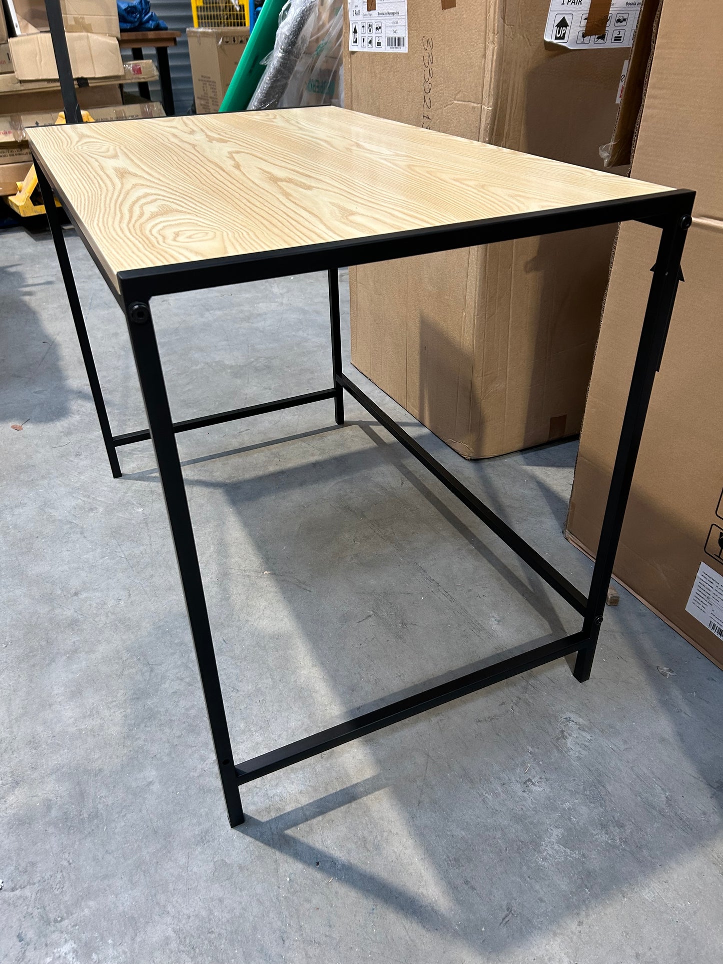 John Lewis Box Desk, Oak/Black