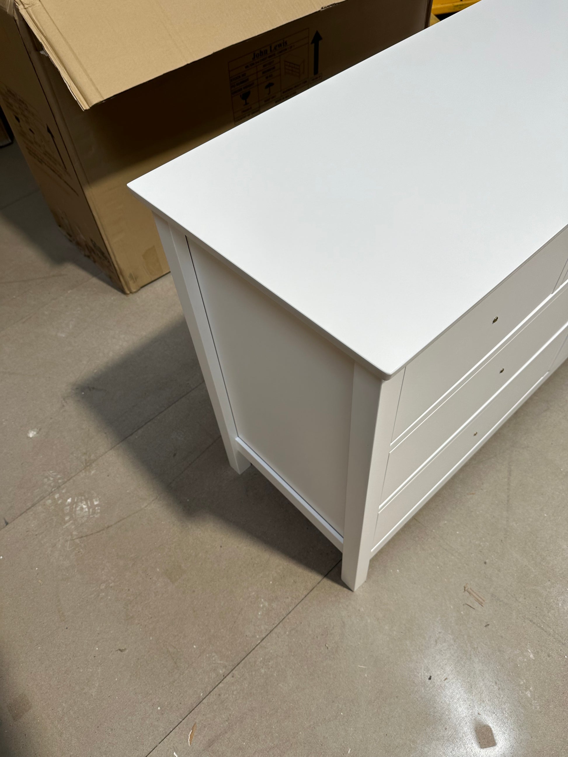 John Lewis Chest of Drawer White Wilton 7 Drawer Chest