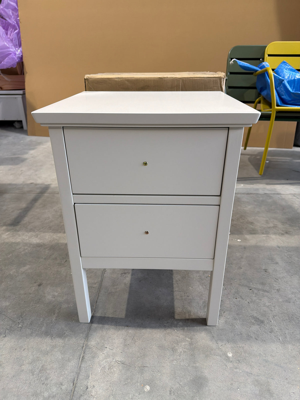 John Lewis  2 Drawer Bedside Storage Cabinet Linen Wilton