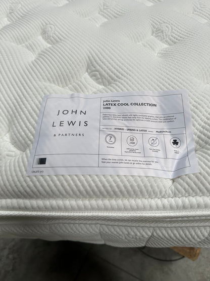 John Lewis Latex Cool Collection 2400 Pocket Spring Mattress, Medium/Firm Tension, Super King Size