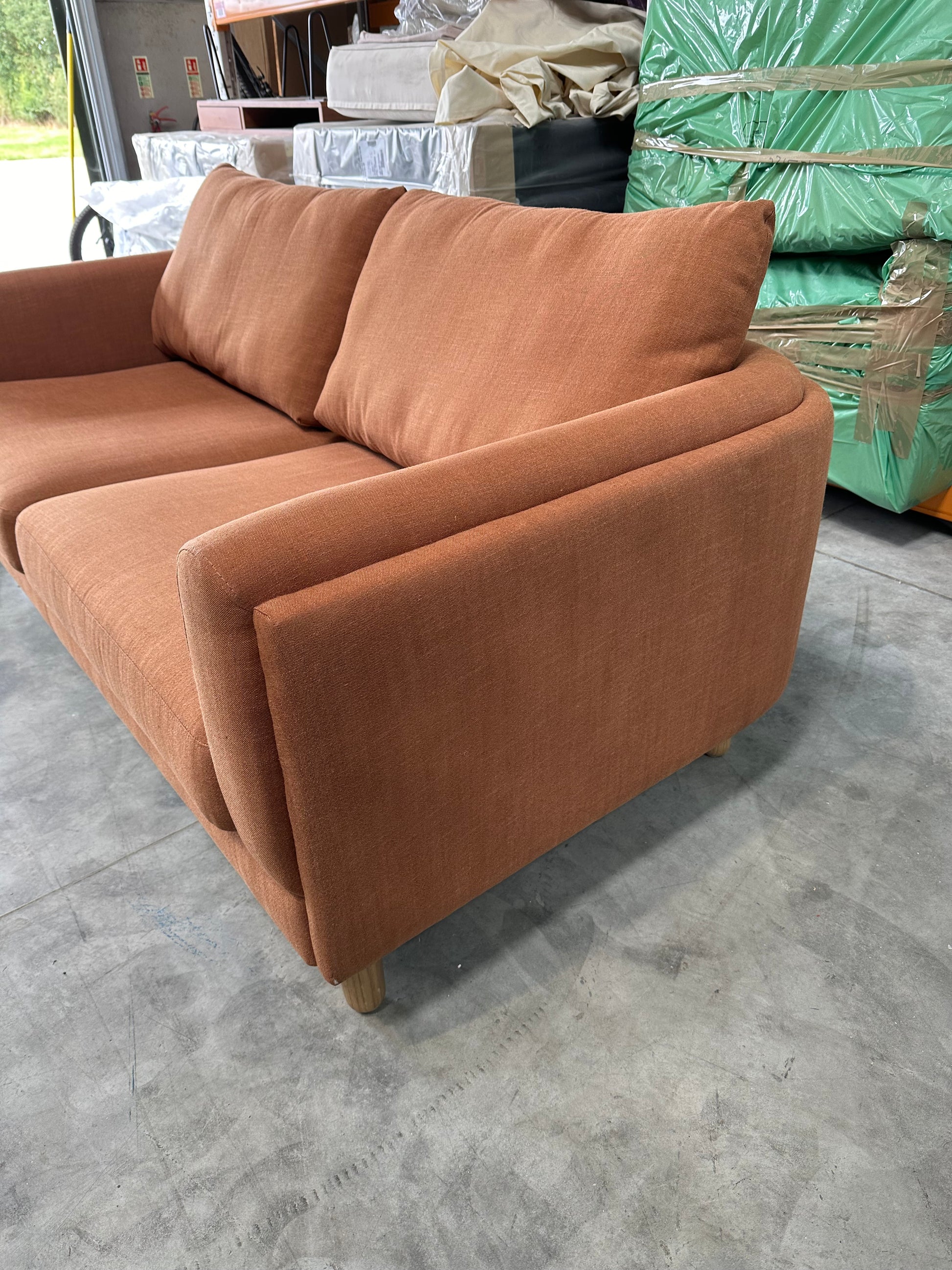 John Lewis Harbour Large 3 Seater Sofa in Relaxed Linen Blend Butterscotch