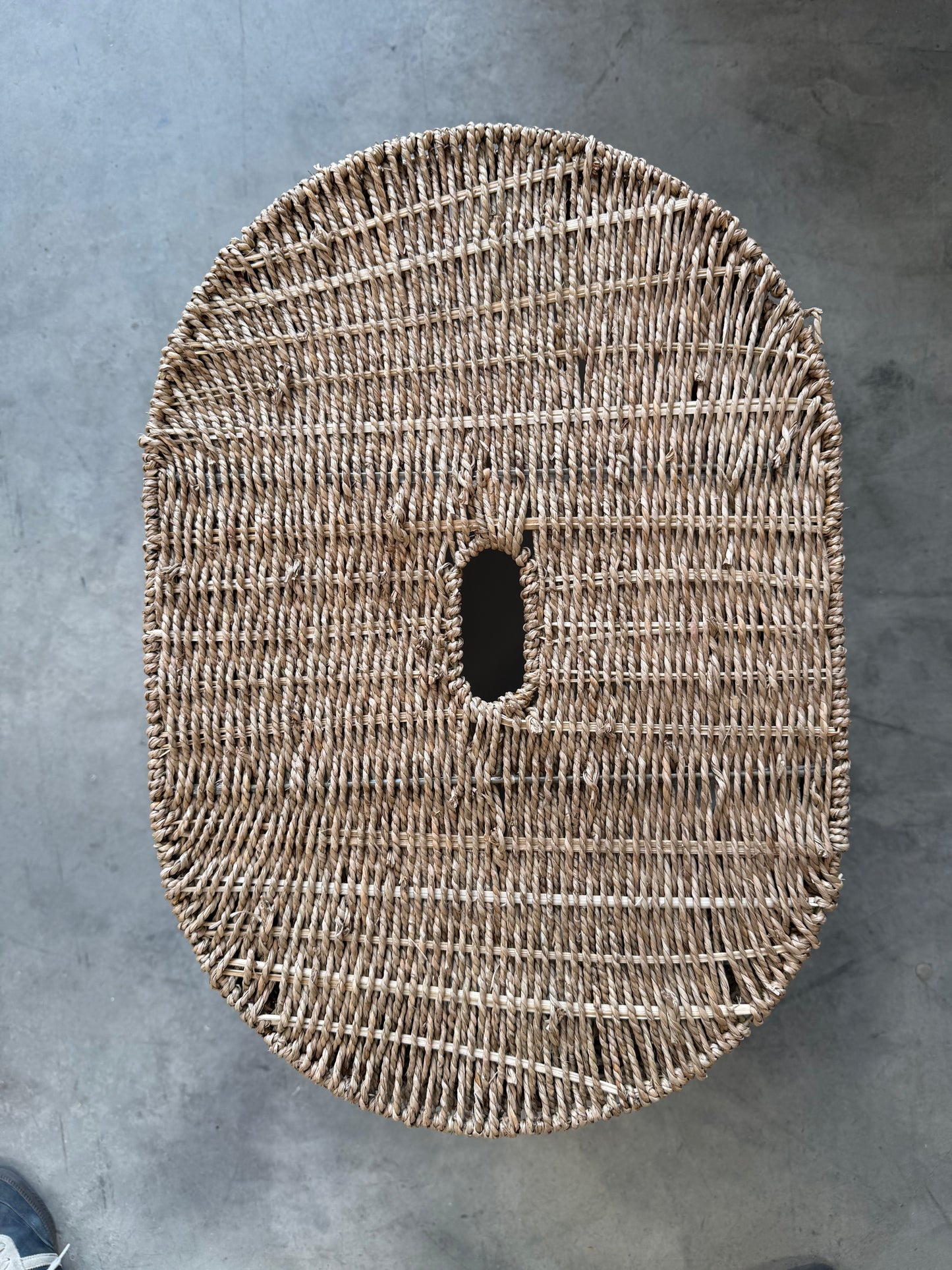 John Lewis Woven Seagrass Oval Laundry Basket, Natural