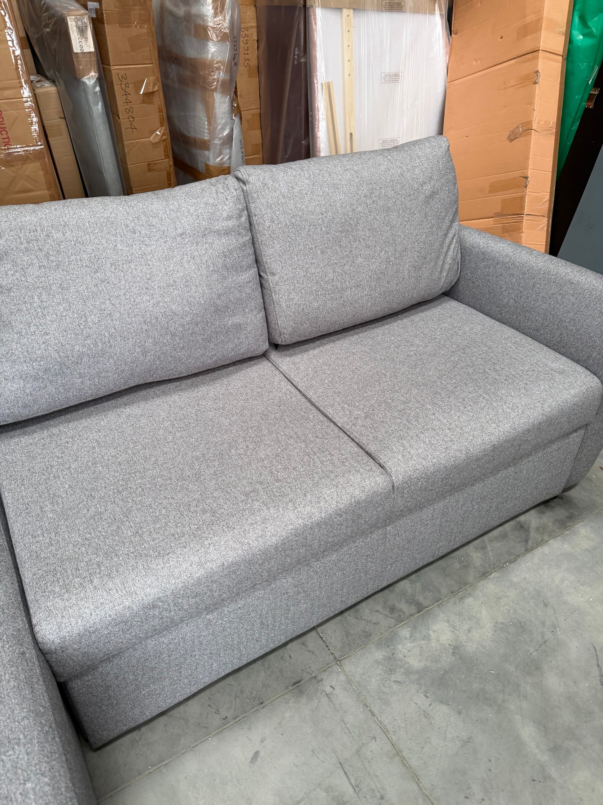 John Lewis Sofa Bed with Storage Sansa Splayed Arm in Tweed