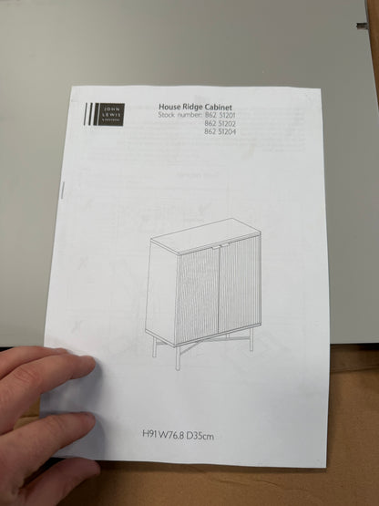 John Lewis Ridge 2 Door Cabinet Grey